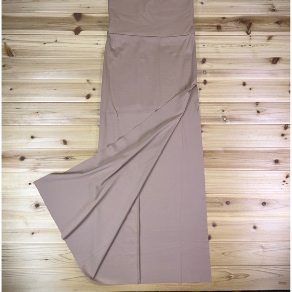 NEW Skims Skirt Womens XS Tan Long High Slit Pull On Maxi Skirt - Picture 2 of 8